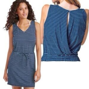 Tommy Bahama Cassia Striped Jersey Knit Open Back Dress​